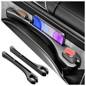 Home ssnnuu 2pcs car seat gap filler organizer with phone holder